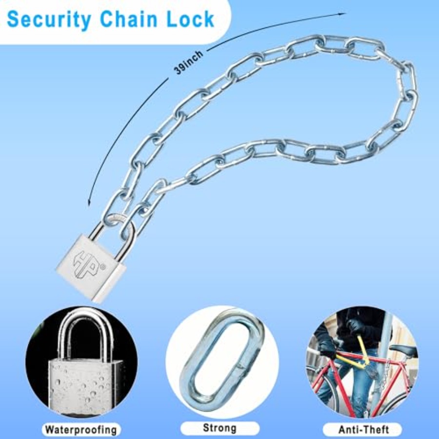 견고한 39인치 8mm 아연 도금 녹 방지 및 도난 방 - Bike Chain 리뷰 및 가격