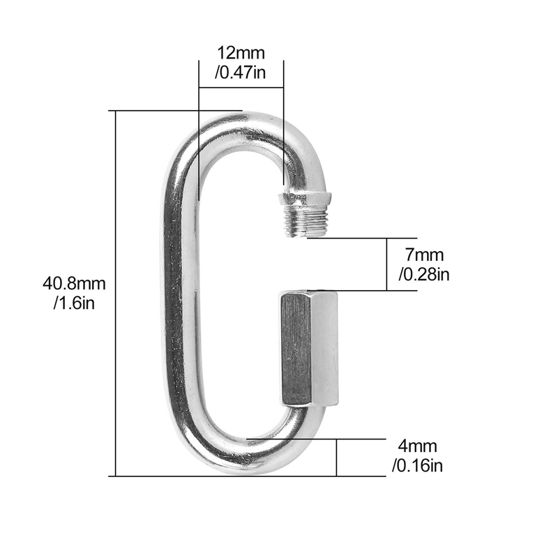12개 퀵 링크 4MM 스테인레스 스틸 체인 커넥터,  - Steel Chain 리뷰 및 가격