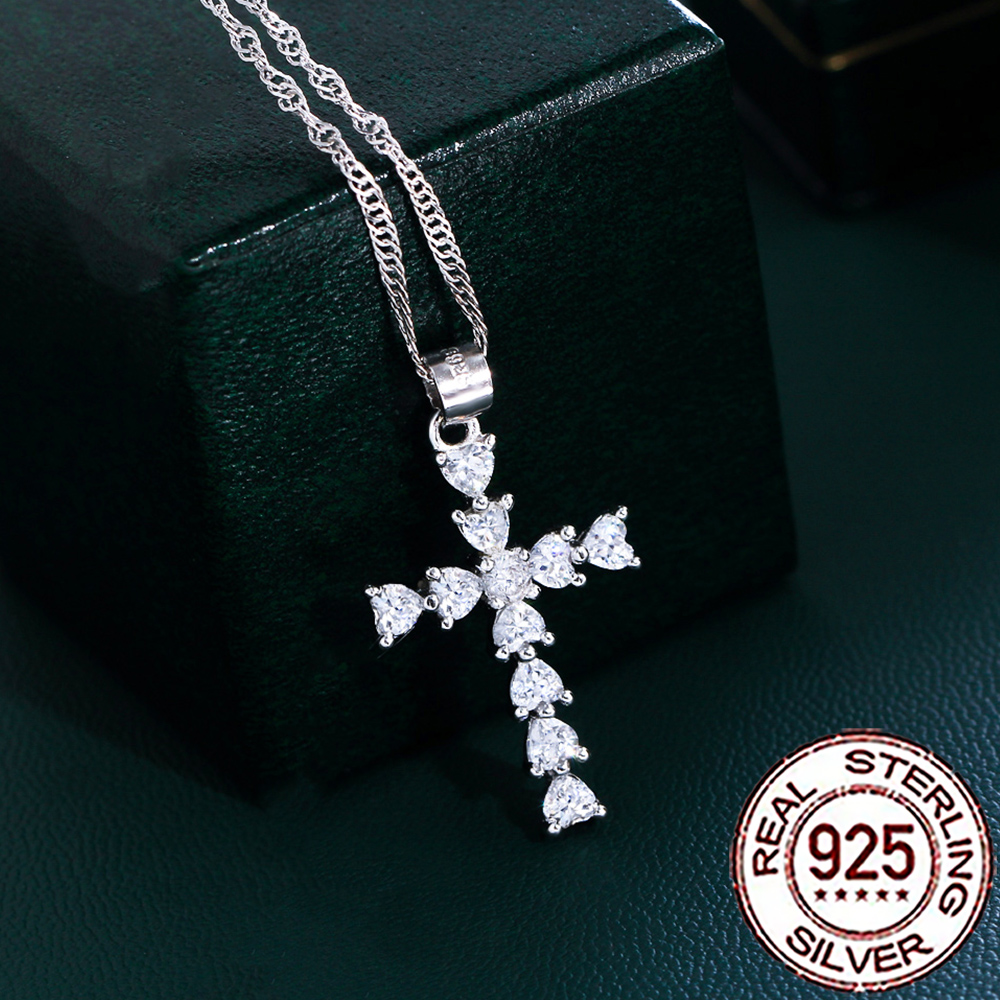 CWWZircons 925 스털링 실버 반짝 이는 하트 - Xcm Chain 리뷰 및 가격